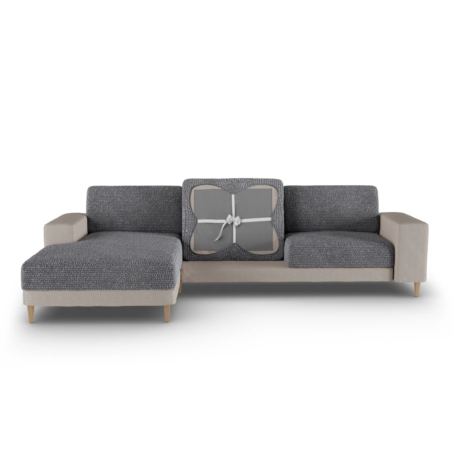 Seat Cushion Cover - Charcoal, Microfibra Collection